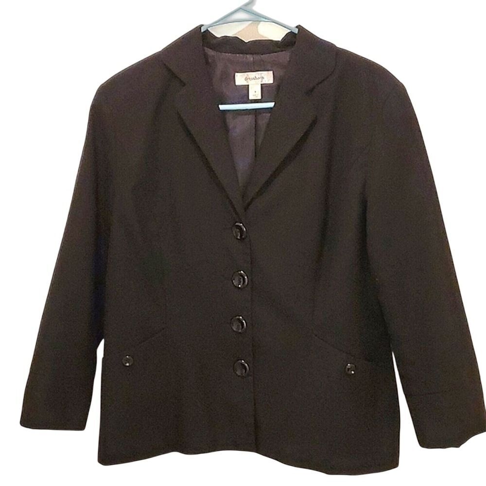 Jacket Business Career Black Four Button Size 8